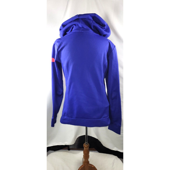 The North Face Womens Small Blue Orange Eat My Dust Pocket Hooded Sweatshirt - Picture 10 of 13